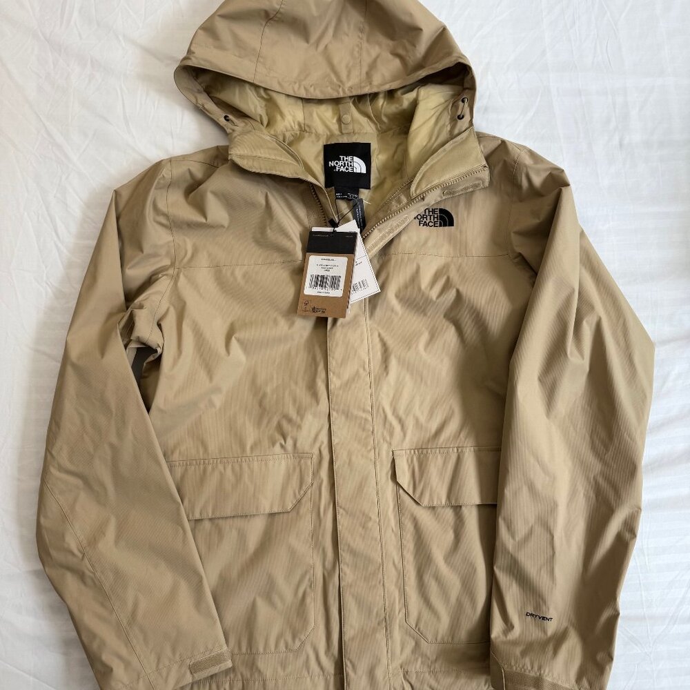 The North Face Men’s DryVent Waterproof Hooded Jacket – M - Khaki Stone w Tags